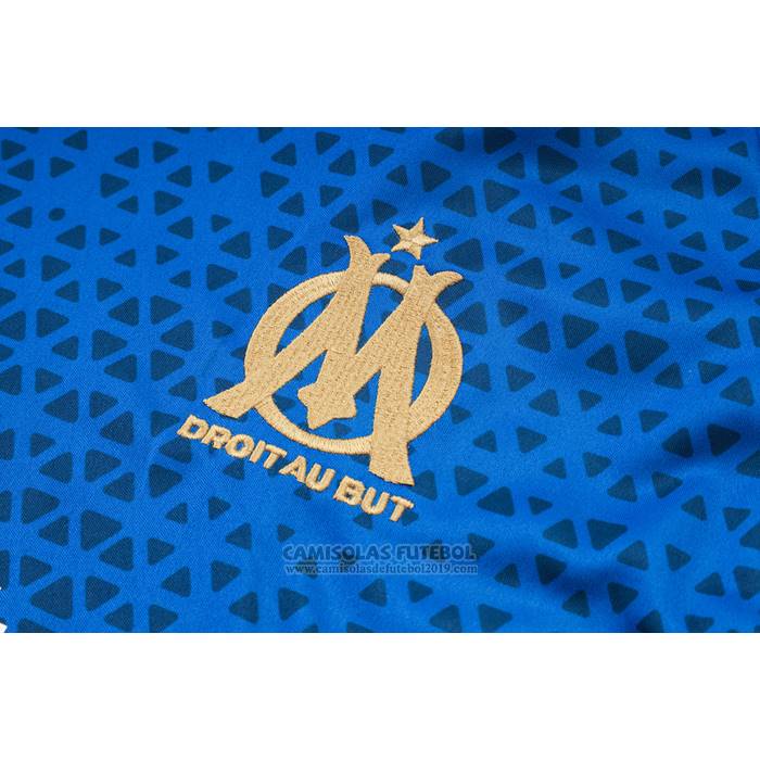 Fato de Treino Olympique Marsella Manga Curta 2023-2024 Azul - Calcas Curta